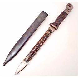 GERMAN NAZI ENGRAVED K98 BAYONET