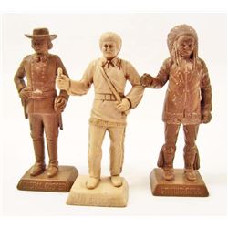 LOT OF 3 VINTAGE MARX HARD PLASTIC FIGURES