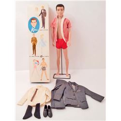 VINTAGE 1960'S FLOCKED HAIR KEN IN ORIGINAL BOX