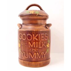 VINTAGE COOKIES & MILK ARE YUMMY COOKIE JAR