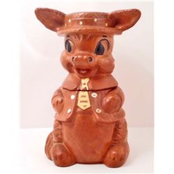 VINTAGE BROWN DONKEY COOKIE JAR