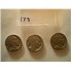 Image 1 : 1934 Buffalo Nickels x3