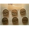 Image 2 : 1935 x5 & 1935D x1 Buffalo Nickels total of six coin set