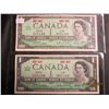 Image 1 : 2 of 1967- Bank of Canada $1.00 Currency