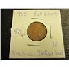 Image 1 : 1905- Full Liberty American Indian head penny