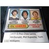 Image 1 : 1977 O-Pee-Chee Lanny McDonald, Phil Esposito, Tom Williams