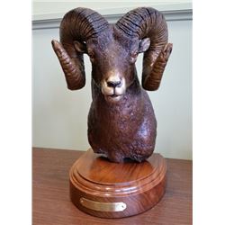 "Book Bighorn" sculpture by Rick Taylor