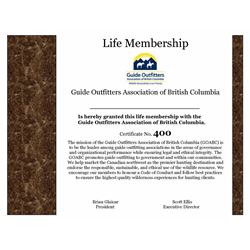 Life Membership #400 to GOABC