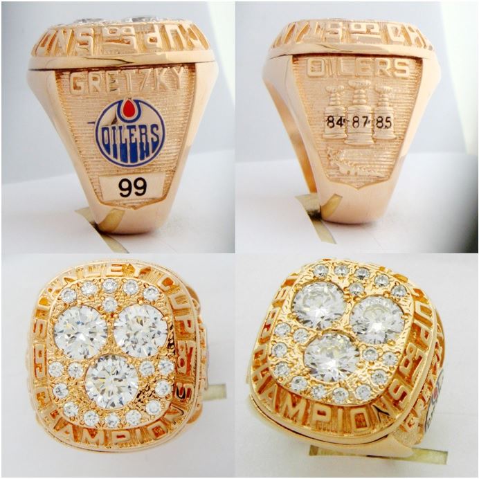 1987 Edmonton Oilers Wayne Gretzky Stanley Cup Ring Replica