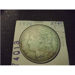 1921 SILVER MORGAN DOLLAR XF-45