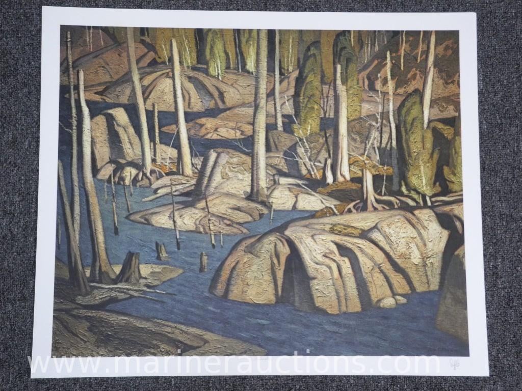 A J Casson 1898 1992 Litho Ontario Series Backwater Original Signature Artist Proof Edition