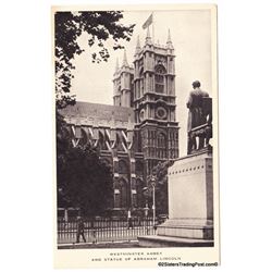 Westminster Abby & Statue London, England UK  Early to Mid 1900's