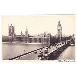 Houses of Parliament London, England UK  Early to Mid 1900's