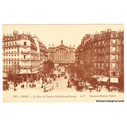 Train Station and Denain Boulevard Northern Paris, France