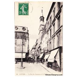 Rue'du Commerce Nevers, France Early 1900's