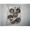Image 1 : VINTAGE BEAUTIFUL BUTTON COVERS 6 TOTAL MATCHING SET ALL STAMPED *NONY NEW YORK* WITH DIFFERENT COLO