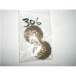 VINTAGE VERY BEAUTIFUL BUTTON COVERS 2 TOTAL STAMPED *NONY NEW YORK* WITH VERY UNIQUE DESIGN!!