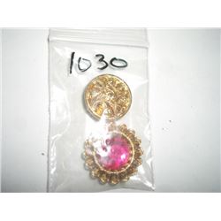 VINTAGE BUTTON COVER-BEAUTIFUL 2 TOTAL STAMPED *NONY NEW YORK*!! COVERS CAME OUT OF SAFE!!
