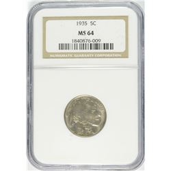 1935 BUFFALO NICKEL NGC MS-64