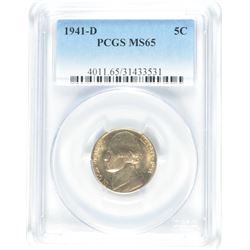1941-D JEFFERSON NICKEL PCGS MS-65