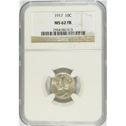 1917 MERCURY DIME NGC MS-62 FB !!!