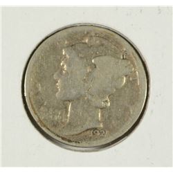 1921-D MERCURY DIME AG/G