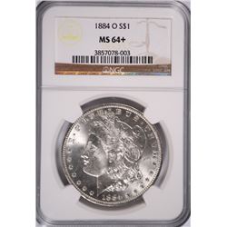 1884-O MORGAN DOLLAR NGC MS-64+