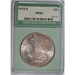 1878-S MORGAN DOLLAR NTC MS-65