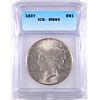 Image 1 : 1927 PEACE DOLLAR ICG MS64 RARE!