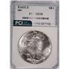 Image 1 : 1987 AMERICAN SILVER EAGLE, PCI MS-70 PERFECT RARE!!  BOOKS FOR $2500.00
