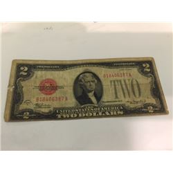1928s $2.00 U.S. Note Red Seal VF