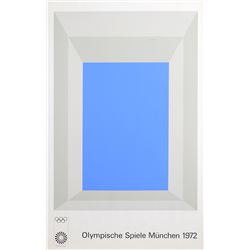 Josef Albers, Olympische Spielen Muenchen, Silkscreen Poster