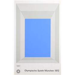 Josef Albers, Olympische Spielen Muenchen, Silkscreen Poster