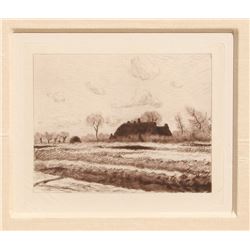 Claude Monet, Champ de tulipes en Hollande, Etching