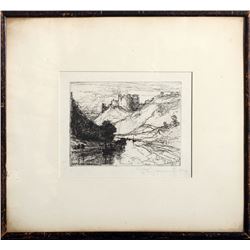 Francis Seymour Haden, Kilgaren Castle, Etching