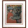 Image 1 : Francois Gall, Woman at Cafe, Lithograph