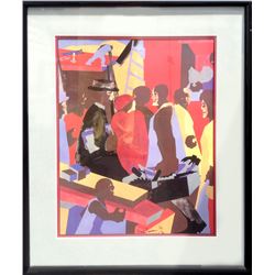 Jacob Lawrence, Community (Study for Mural, Jamaica NY), Silkscreen