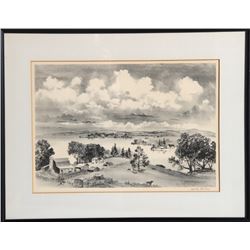 Adolf Arthur Dehn, Lake Country, Lithograph