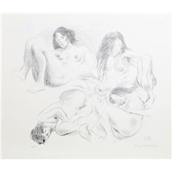 Raphael Soyer, Four Women, Lithograph