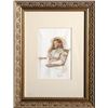 Image 1 : Raphael Soyer, Untitled 3 (Seated Woman), Ink and Watercolor
