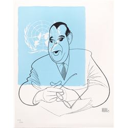 Al Hirschfeld, Trygve Lie, Lithograph