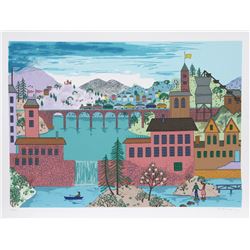 Jack Hofflander, Mountain Bridge, Serigraph