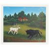 Image 1 : Ivan Generalic, White Deer and Bull, Serigraph