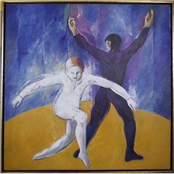 Benjamin Silva, Dancers in Black and White, Painting