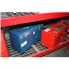 Image 1 : 2 METAL TOOL BOXES AND CONTENTS; ONE RED ONE BLUE