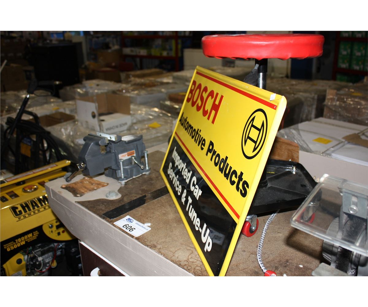 Mechanics Stool And A Bosch Automotive Products