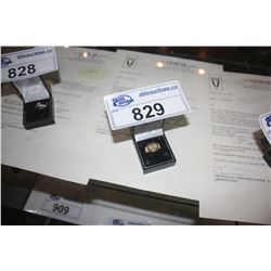 10KT YELLOW GOLD DIAMOND ACCENTED GENTS SIGNET STYLE DRESS RING WITH ONE DIAMOND, APPROX 0.02CARAT