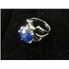 Image 2 : LADIES STERLING SILVER BLUE SAPPHIRE DRESS RING WITH ONE SAPPHIRE, APPROX 5.05CARAT