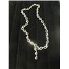 Image 2 : ROSE GOLD PLATED STERLING SILVER BLACK DIOPSIDE AND CUBIC ZIRCONIA CHOKER LENGTH NECKLACE WITH 40