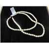 Image 2 : ONE DOUBLE STRAND OF ROUNDED BAROQUE SHAPED WHITE AKOYA CULTURED PEARLS